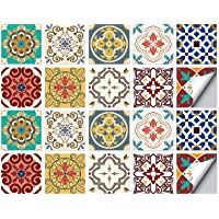 Pegatinas para Azulejos- Autoadhesivas Impermeables Medioambientales Marroquíes Bricolaje Azulejos Transferencias…